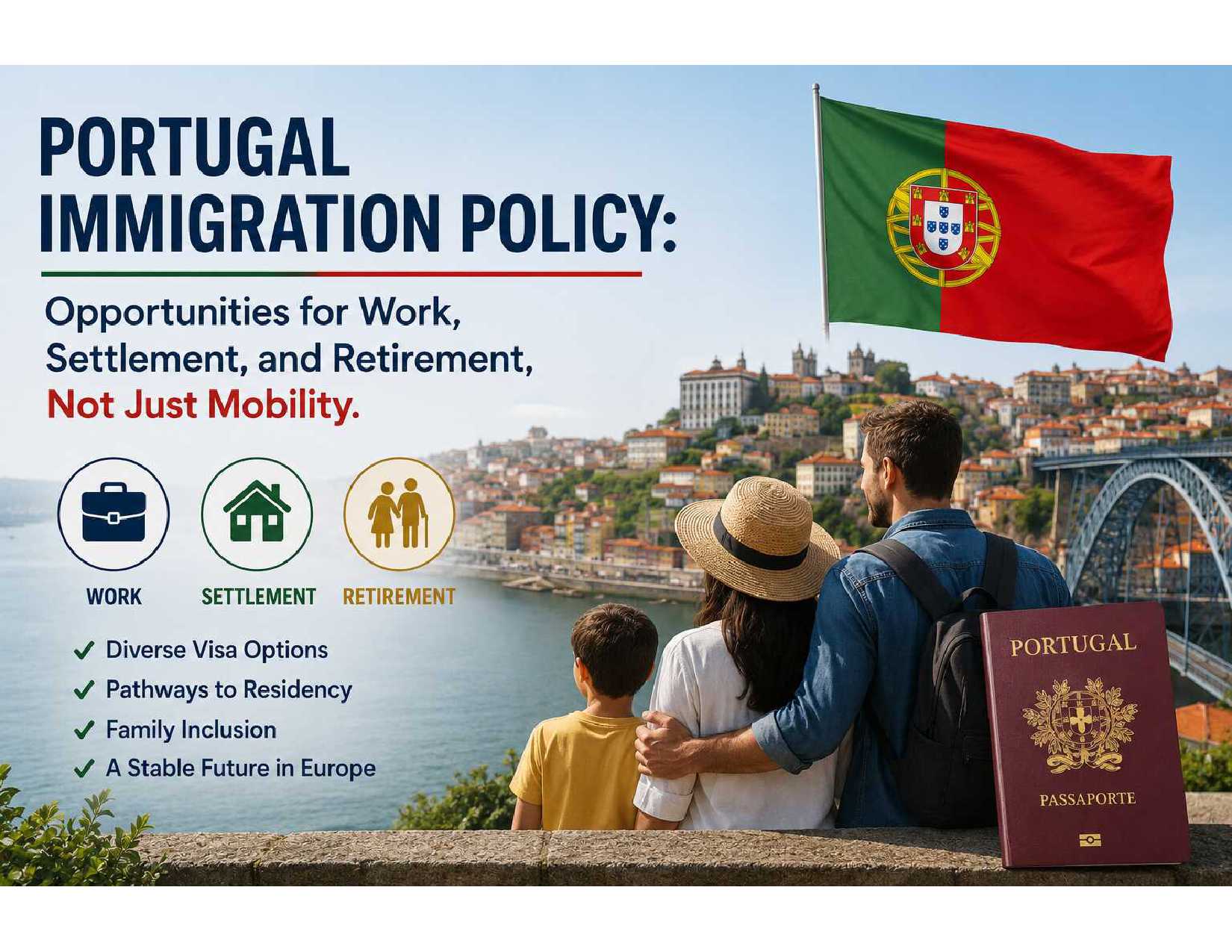 Portugal Immigration Policy: Opportunities for Work, Settlement, and Retirement, Not Just Mobility
